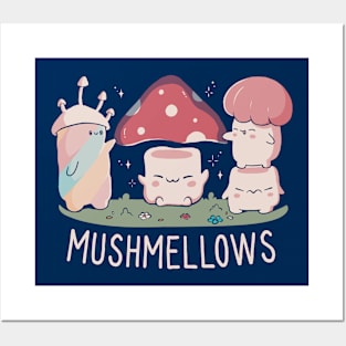 Mushmellows Kawaii Fungi by Tobe Fonseca Posters and Art